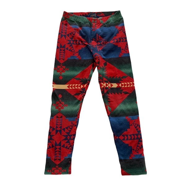 Polo by Ralph Lauren Girls Print Leggings. Size S (7) - Picture 1 of 3